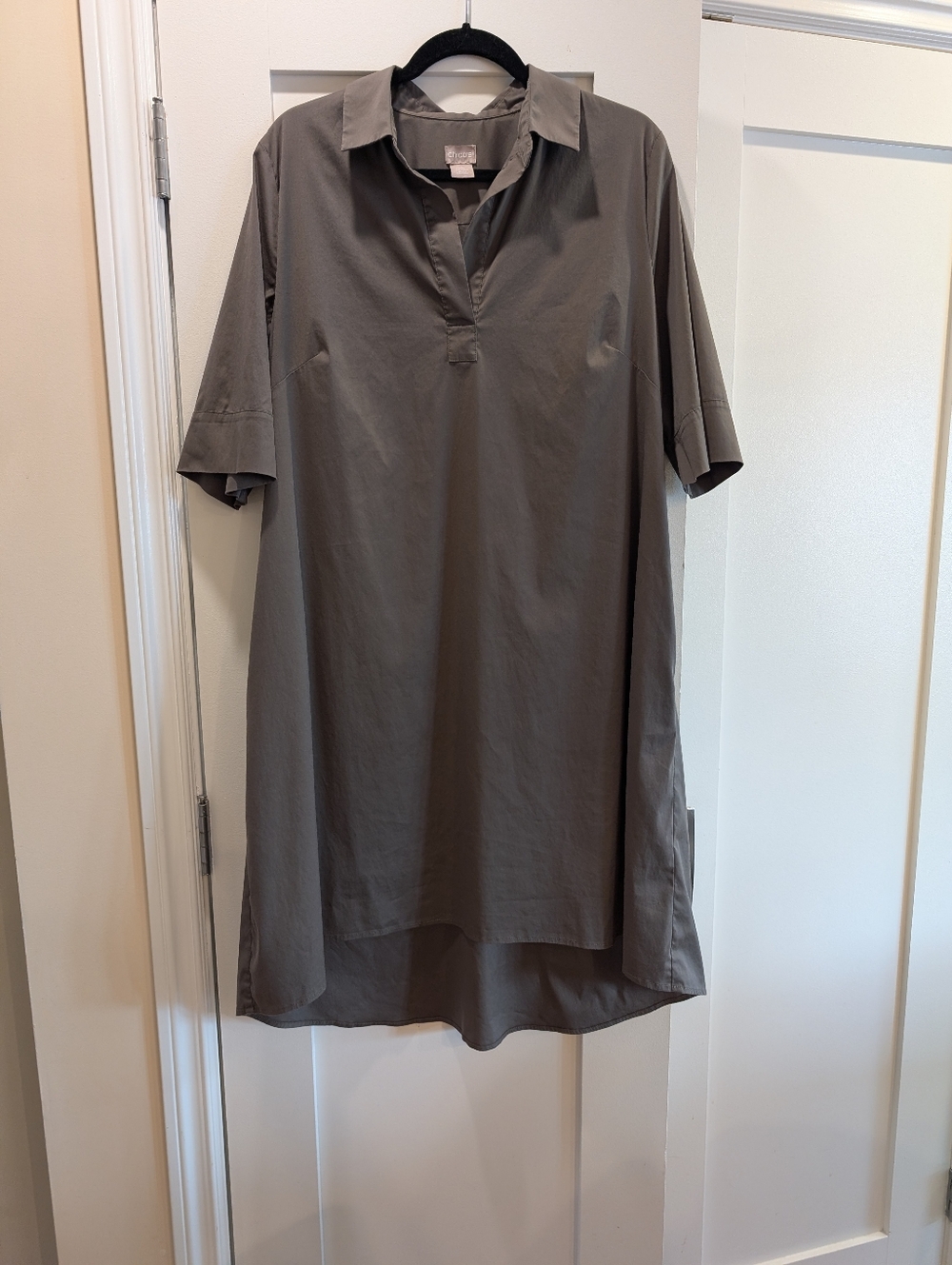 Chicos Cotton Blend Shirtdress,2.5 (L)